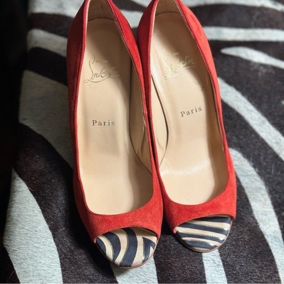 Christian Louboutin 37’s cork wedge heels - Picture 5 of 10